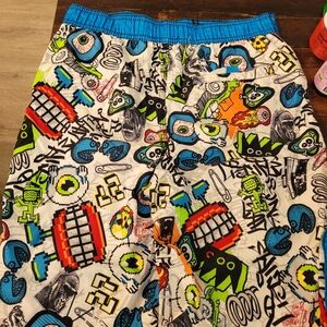 Joe Boxer Colorful Graphic Print Boys Swim Shorts Size 10/12